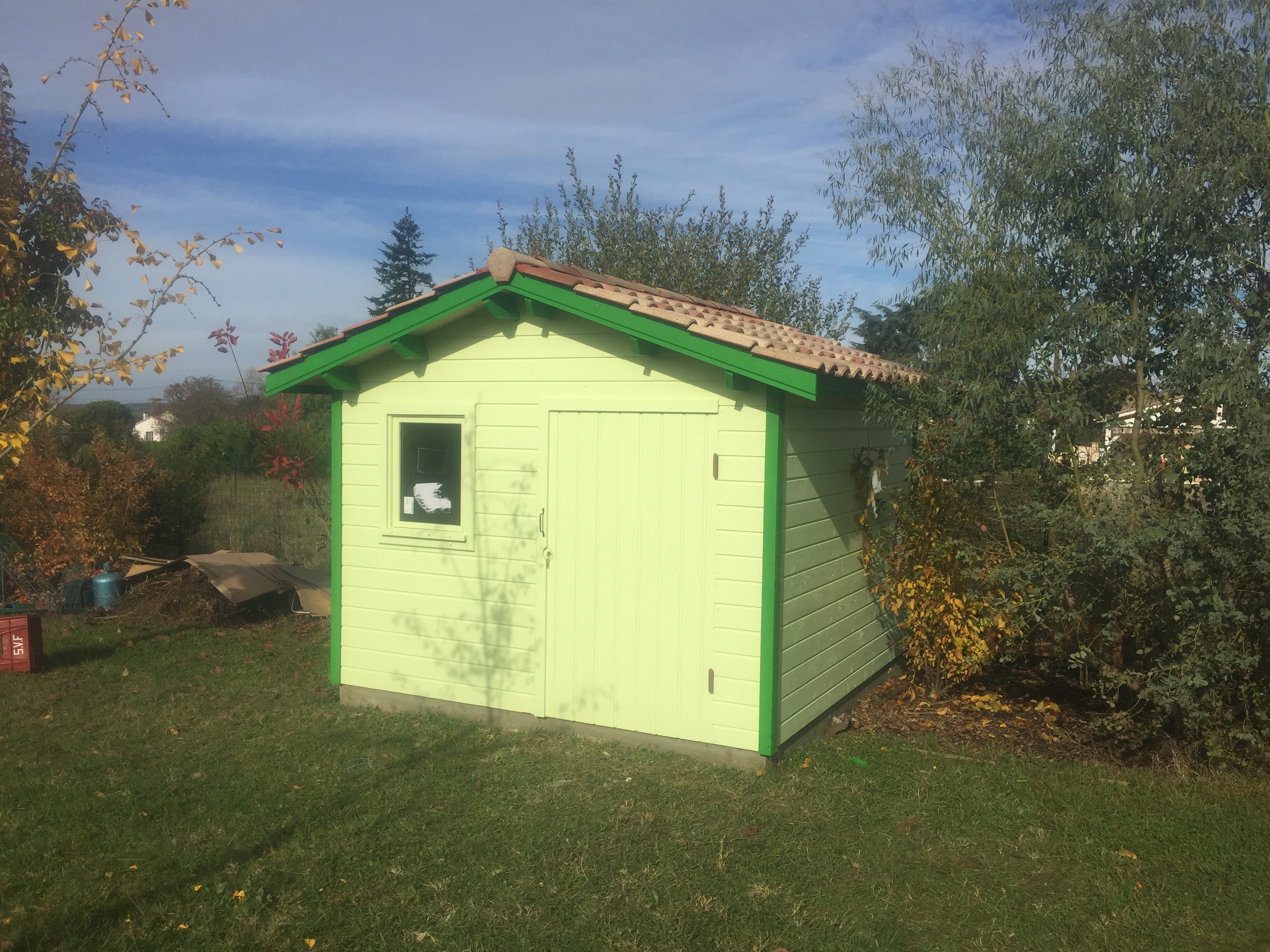 Abri de jardin 3m x 3m posé par nos soin sur la commune de Marmande